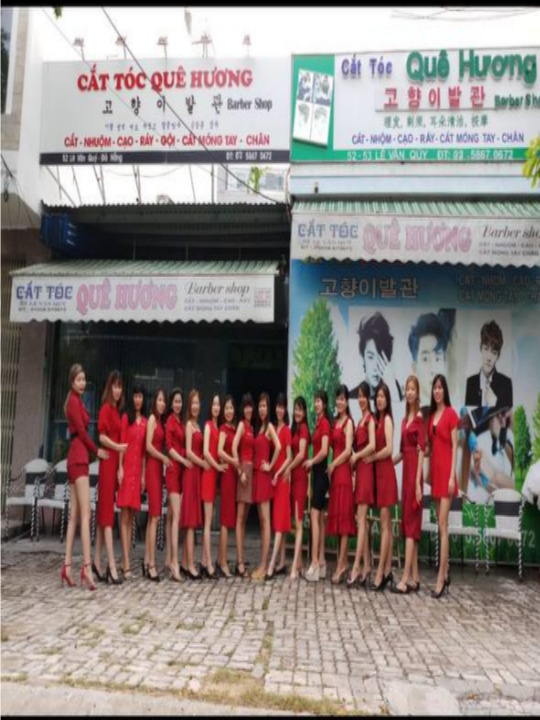 다낭 고향 이발관 아가씨